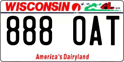 WI license plate 888OAT