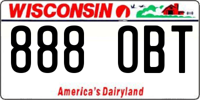 WI license plate 888OBT