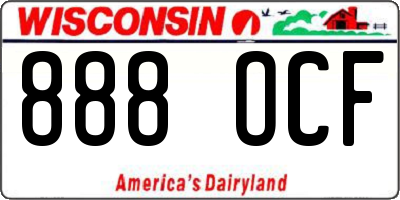WI license plate 888OCF