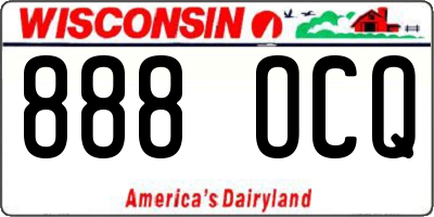 WI license plate 888OCQ