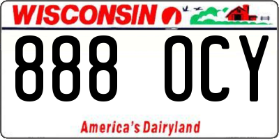 WI license plate 888OCY