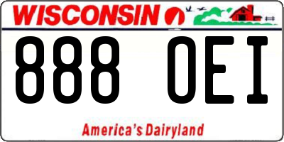 WI license plate 888OEI