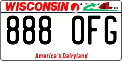 WI license plate 888OFG