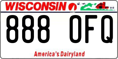 WI license plate 888OFQ