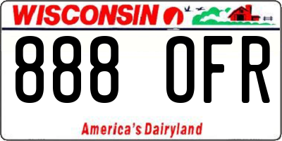 WI license plate 888OFR