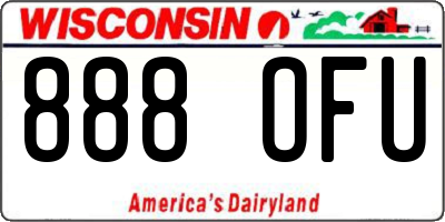 WI license plate 888OFU