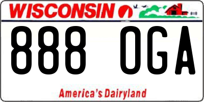 WI license plate 888OGA