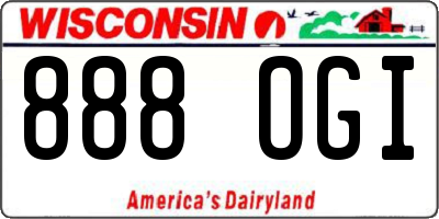 WI license plate 888OGI