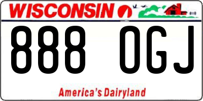 WI license plate 888OGJ