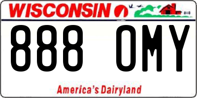 WI license plate 888OMY