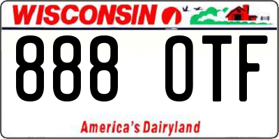 WI license plate 888OTF