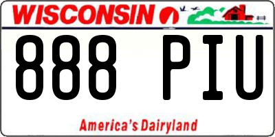 WI license plate 888PIU