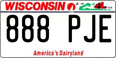 WI license plate 888PJE