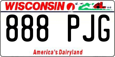 WI license plate 888PJG