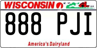 WI license plate 888PJI