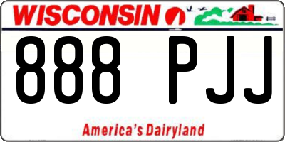 WI license plate 888PJJ