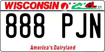 WI license plate 888PJN
