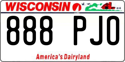 WI license plate 888PJO