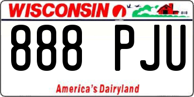 WI license plate 888PJU