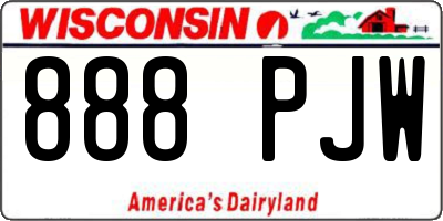 WI license plate 888PJW