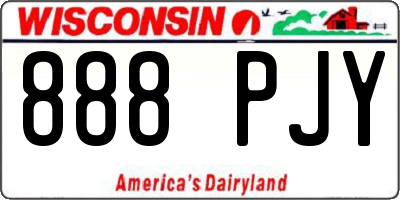WI license plate 888PJY