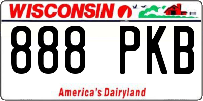 WI license plate 888PKB