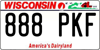 WI license plate 888PKF