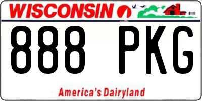 WI license plate 888PKG