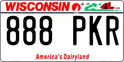 WI license plate 888PKR