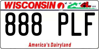 WI license plate 888PLF