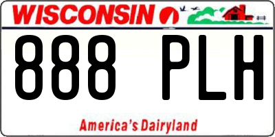 WI license plate 888PLH