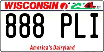 WI license plate 888PLI