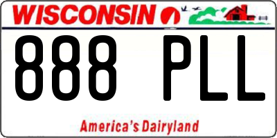 WI license plate 888PLL