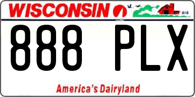 WI license plate 888PLX