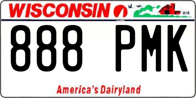 WI license plate 888PMK