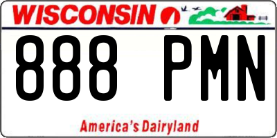 WI license plate 888PMN