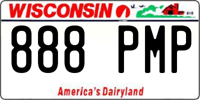 WI license plate 888PMP