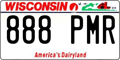 WI license plate 888PMR