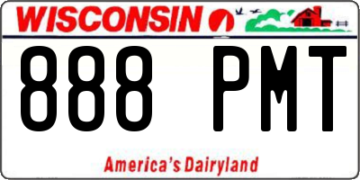 WI license plate 888PMT