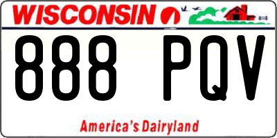 WI license plate 888PQV