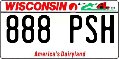 WI license plate 888PSH