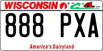 WI license plate 888PXA