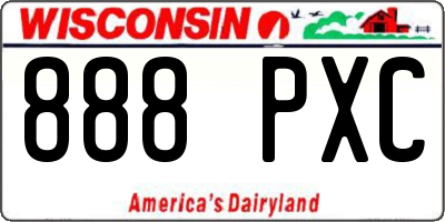 WI license plate 888PXC