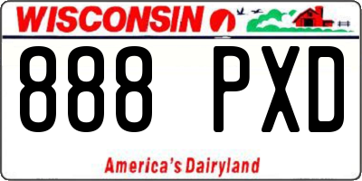 WI license plate 888PXD