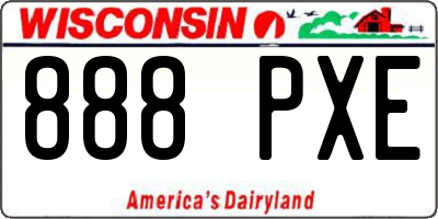 WI license plate 888PXE