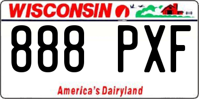 WI license plate 888PXF
