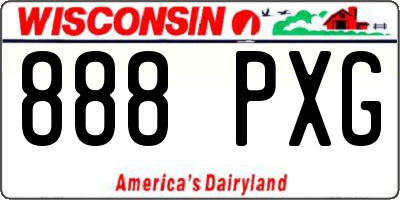 WI license plate 888PXG