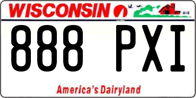 WI license plate 888PXI