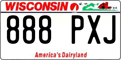 WI license plate 888PXJ