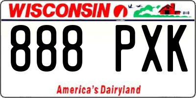 WI license plate 888PXK